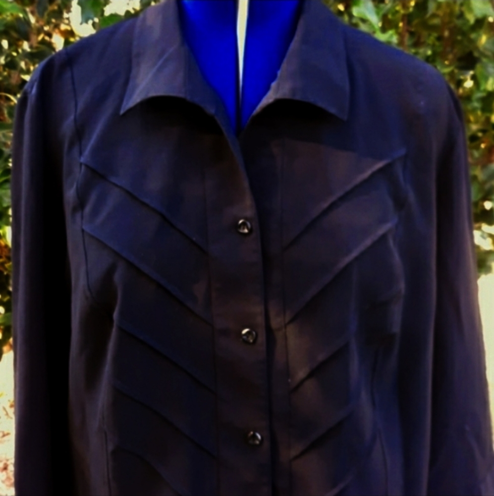 Covington Black Button Up Blouse 3x